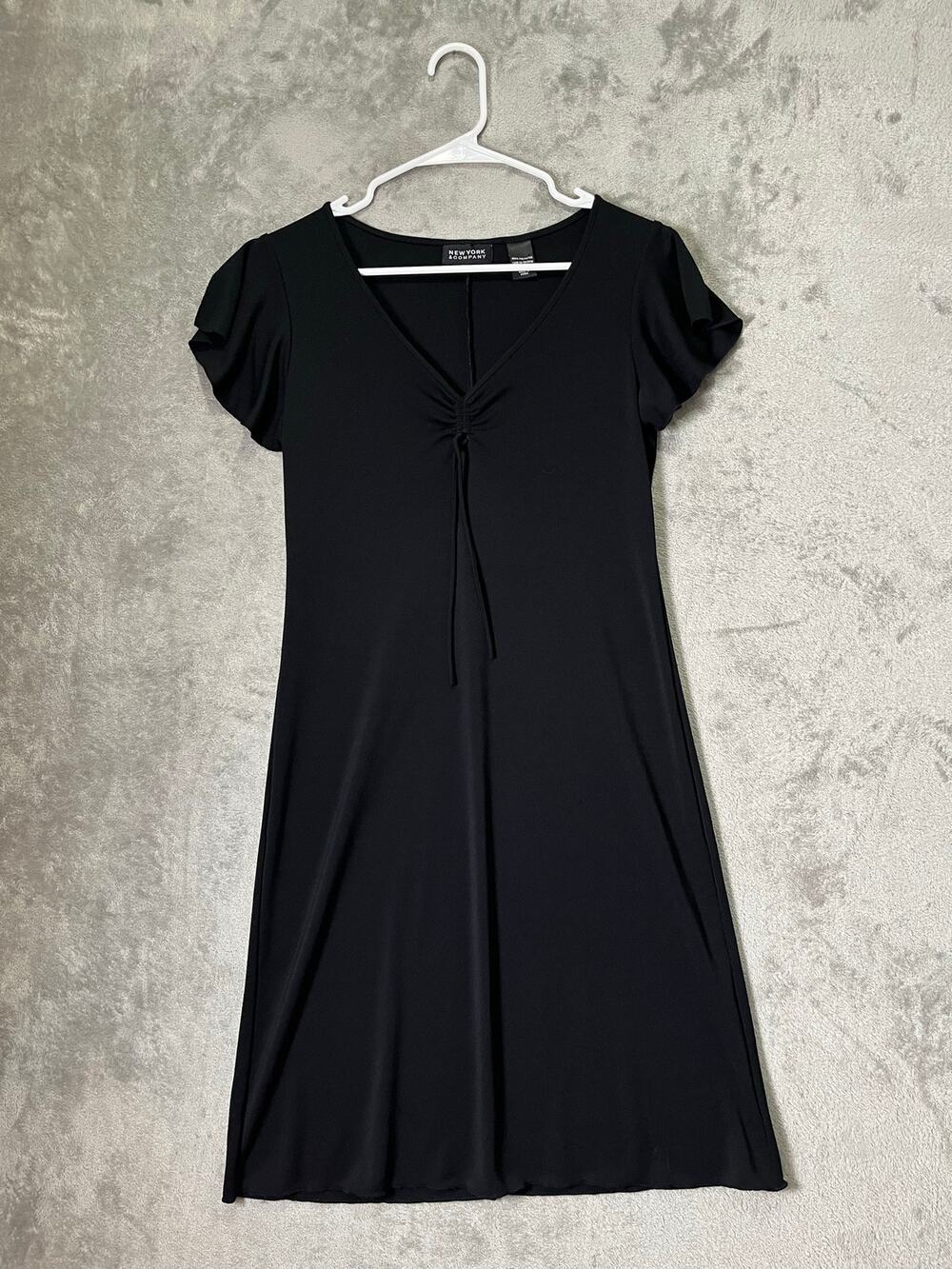 Vintage Flutter Sleeve Empire Waist Midi Dress Romantic Minimalist Soft Classic